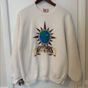 RARE Vtg 90s Disney World ADVENTURERS CLUB Sweatshirt Pleasure Island Kungaloosh